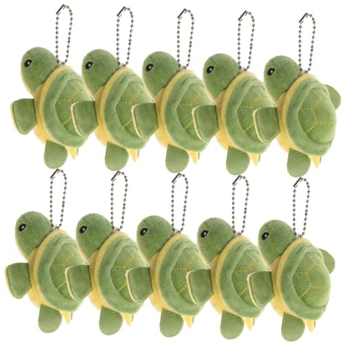 Kisangel 10Stücke Teiliges Plüschschildkröten Anhänger Aus Hochwertigem Material Niedliche Schlüsselanhänger Für Deko Und Schultaschen Für Plüschzauber von Kisangel
