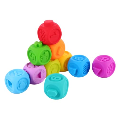 Kisangel 10Stücke Teiliges Weicher Geprägter Bausteine Intellektuell Förderndes für Beißspielzeug Badespielzeug mit Abgerundeten Kanten für Sicheres Kisangel 10Stücke Teiliges Weicher Geprägter Bausteine Intellektuell Förderndes für Beißspielzeug Badespielzeug mit Abgerundeten Kanten für Sicheres von Kisangel