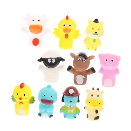 Kisangel 10Stücke Tierische Fingerpuppen Für Interaktives Lernspielzeug Für Kleinkinder Geschichtenerzählen Und Kreativität Tierhand Fingerpuppen Aus Hochwertigem von Kisangel