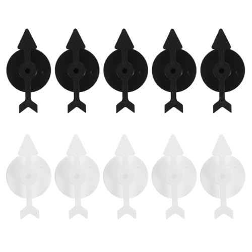 Kisangel 10er Set Spiel Pfeile: 4.5cm Drehbar Plastik Zeiger Brettspielzubehör Für Unterricht DIY Party Spiele Schwarz/Weiß‌ von Kisangel