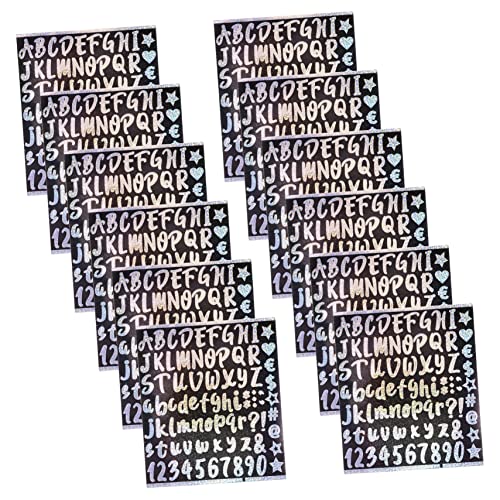 Kisangel 12 Bögen Geburtstagsparty Aufkleber Zahlen Und Buchstabenaufkleber Zahlen Briefkastenaufkleber Briefkasten Buchstabenaufkleber Selbstklebende Briefkastennummern Aufkleber von Kisangel