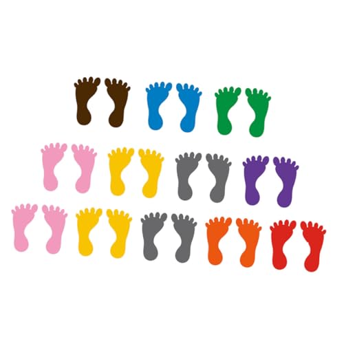 Kisangel 12 Paare Aufkleber für Kindergarten wasserdichte und Strapazierfähige Bodenmarkierungen Bunten Farben für Badezimmer und Spielzimmer Zufällige Farbe Kisangel 12 Paare Aufkleber für Kindergarten wasserdichte und Strapazierfähige Bodenmarkierungen Bunten Farben für Badezimmer und Spielzimmer Zufällige Farbe von Kisangel