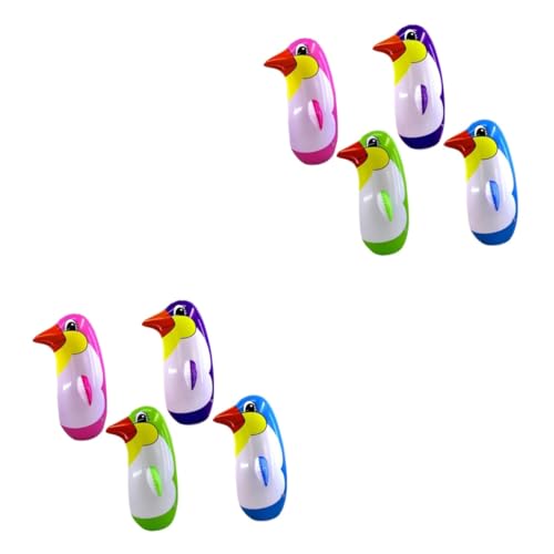 Kisangel 12 STK schwimmende Tiere schwimmt Pinguin-Puppenspielzeug aufblasbares Kostüm Schwimmbad Pinguin-Spielzeug Kinder Schlagen Spielzeug Pop Sandsack mit dem Ball Baby von Kisangel