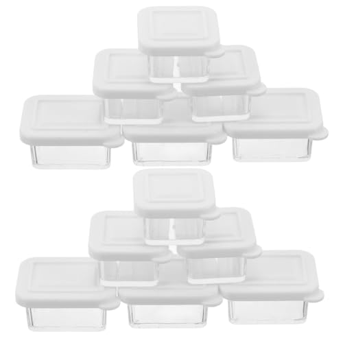 Kisangel 12 Sets Miniatur-lebensmittelbehälter Für Puppenhäuser – Transparente Aufbewahrungsboxen Aus Kunststoff Und Mini-lebensmittelschaufel-Set, Mini-küchenspielzeug-Requisiten Für von Kisangel