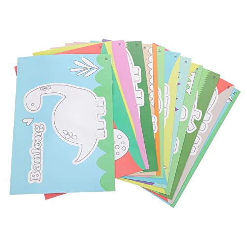 Kisangel 12 Stück 3D -dinosaurieraufkleber Tier-Puzzle-Aufkleber Zum Selbermachen Aufkleber-rätsel Herbst Handwerkstier Lustige Tierpuzzle-Aufkleber Tierischer Aufkleber Eva von Kisangel