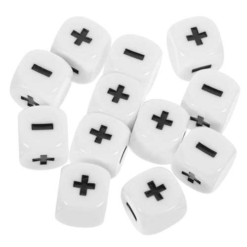 Kisangel 12 Stück Arithmetische Würfel Multiplikationsspiel Spielwürfel Math Gamrs Mathe lernwürfel Lehrmathematische Manipulationen Mathe-Spiel Kinderwürfel Lernhilfe für Acryl Weiß von Kisangel