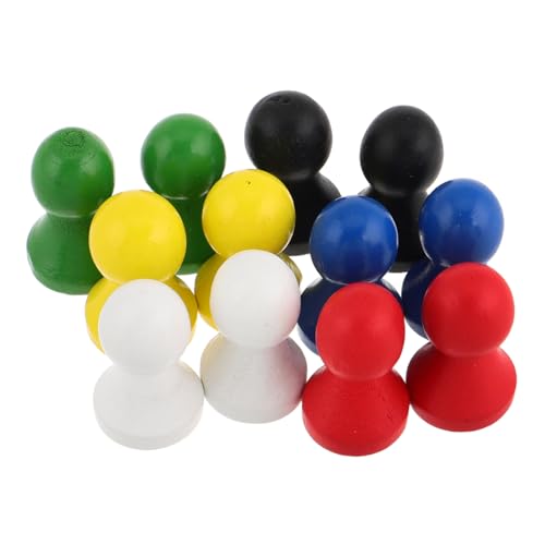 Kisangel 12 Stücke Holz Schach Stücke Schach Für Bord Spiele Schwere Glatte Decor Für Dame Und von Kisangel