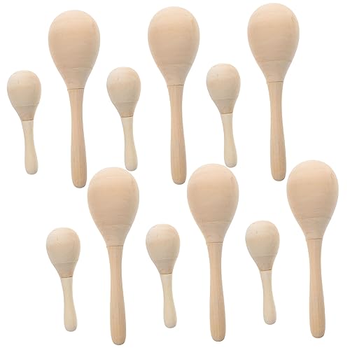 Kisangel 12 Stück DIY Holz Maracas Unlackiert Handbemalbare Rasseln für Musikinstrumente für Kreative Bastelprojekte und Partys Fördert Hand Augen Koordination Kisangel 12 Stück DIY Holz Maracas Unlackiert Handbemalbare Rasseln für Musikinstrumente für Kreative Bastelprojekte und Partys Fördert Hand Augen Koordination von Kisangel