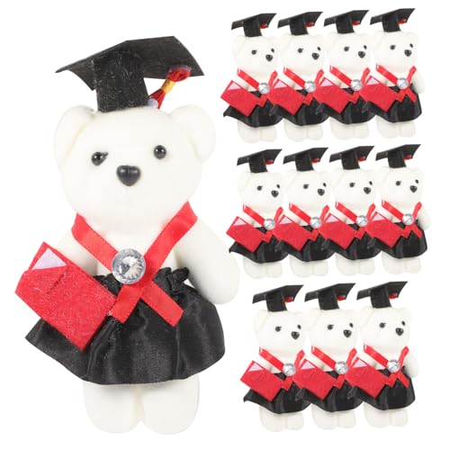 Kisangel 12 Stück Dr. Bärenpuppe Plüsch Tragen Gefüllter Blumenstrauß Blumenstrauß-dekorationszubehör Abschlussgeschenke Für Sie 2023 Abschluss Ausgestopfter Bär Abschluss Bär Schaum von Kisangel