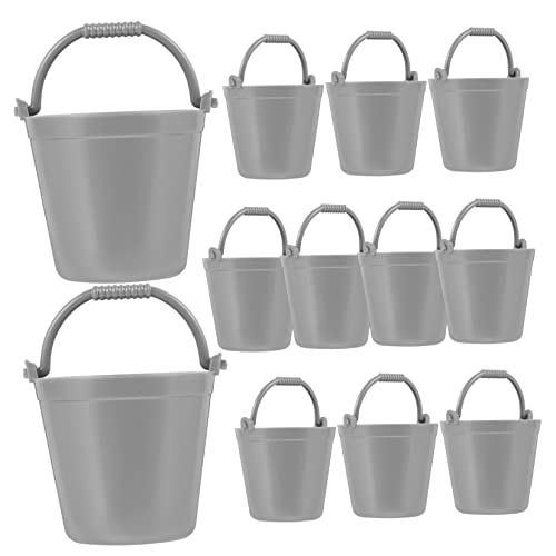 Kisangel 12 Stück Eimer Wasser Eimer für Puppenhaus Dekoration Realistische Mini Wasserkanne für Fördert Kreativität und Fantasie Beim von Kisangel