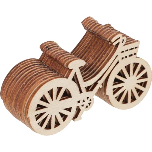 Kisangel 12 Stück Fahrradmodell winziges Modell Mini Fahrräder Zinn klein Bausatz holzspielzeug holzdeko puppenstubenmöbel Dollhouse Furniture Fahrrad Modellbau Fahrrad Holzfahrrad von Kisangel