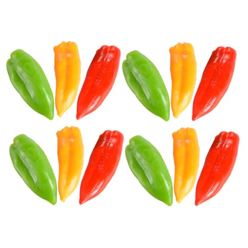 Kisangel 12 Stück Künstlicher Pfeffer Mini Paprika Pfeffer Künstliche Paprika Künstliches Kleines Chili Künstliche Chilischote Gefälschtes Chili-Modell Essen Gemüse PVC Kisangel 12 Stück Künstlicher Pfeffer Mini Paprika Pfeffer Künstliche Paprika Künstliches Kleines Chili Künstliche Chilischote Gefälschtes Chili-Modell Essen Gemüse PVC von Kisangel