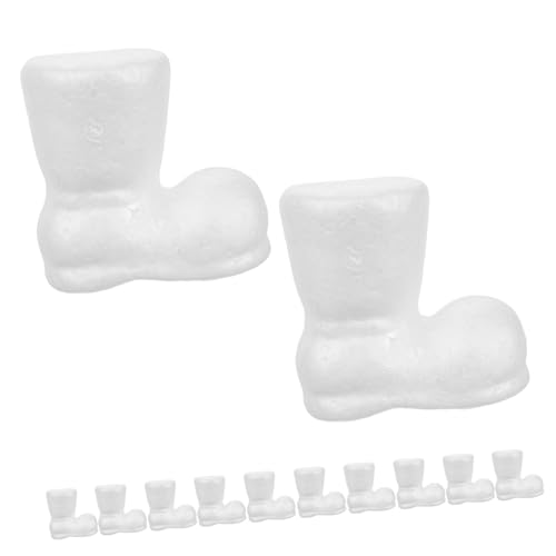 Kisangel 12 Stück Mini Schaumstoff Weihnachtsstiefel Leichte Bastelornamente für DIY Weihnachtsdekoration und Kreative Projekte von Kisangel