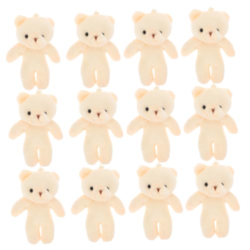 Kisangel 12 Stück Mini-bärpuppe Mini-plüschtiere, Großpackung Bärenanhänger Ausgestopft Partygeschenke Tragen Kuscheltiere Masse Mini-plüschtiere Masse Karikatur Hasen Bär Mini Stoff von Kisangel