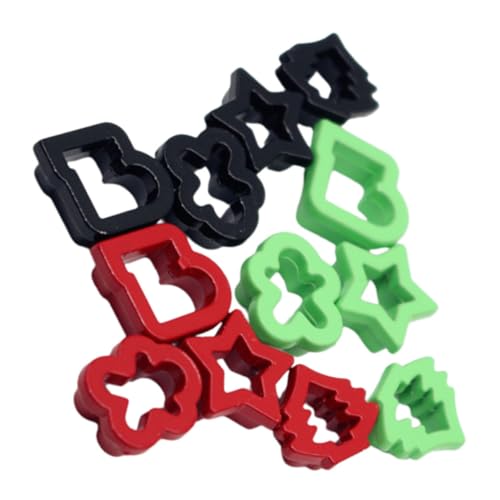 Kisangel 12 Stück Miniatur-Backform Puppe Ausstechform bescherung Weihnachten weinachts mini kuchenformen weihnachtspresente deko Miniaturen Küche Rollenspiel Legierung von Kisangel