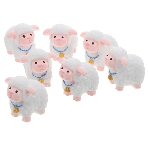 Kisangel 12 Stück Miniatur Schaf Figur aus Resin Niedliche Deko für Garten Terrarien Cake Topper für Kreative Tischdeko von Kisangel