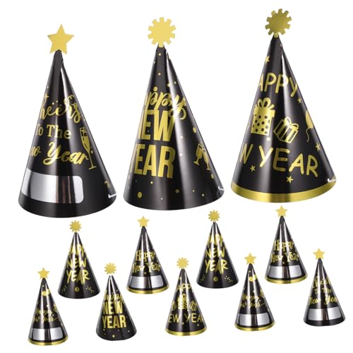 Kisangel 12 Stück Neujahrs Partyhüte Papierhüte für Erwachsene Dekoration für Silvesterfeiern Leichte und Bequeme Kegelhüte mit Neujahrs Motiven Kisangel 12 Stück Neujahrs Partyhüte Papierhüte für Erwachsene Dekoration für Silvesterfeiern Leichte und Bequeme Kegelhüte mit Neujahrs Motiven von Kisangel