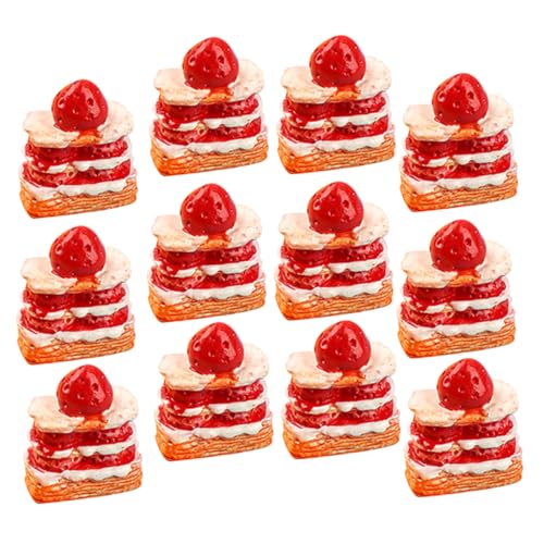 Kisangel 12 Stück Simulierter Erdbeercreme -Kuchen Spielzeuge Dessertringe Miniatur-Kuchen-Dessert Mini-Kuchen-Modell Mini-Dessert-Modell Miniaturfutterspielzeug Mini -Essen Harz Rot Kisangel 12 Stück Simulierter Erdbeercreme -Kuchen Spielzeuge Dessertringe Miniatur-Kuchen-Dessert Mini-Kuchen-Modell Mini-Dessert-Modell Miniaturfutterspielzeug Mini -Essen Harz Rot von Kisangel
