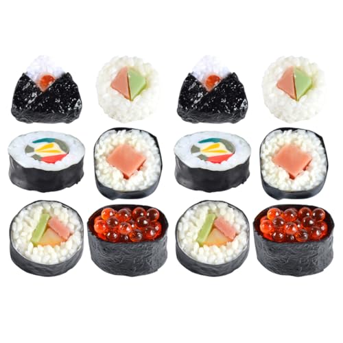 Kisangel 12 Stück Sushi -modellrequisiten Sushi Mini Sushi-Simulation Machen Vorgeben Gefälschtes Sushi Lebensmittelspielzeug Realistisch Sushi-Requisiten Stütze PVC Kisangel 12 Stück Sushi -modellrequisiten Sushi Mini Sushi-Simulation Machen Vorgeben Gefälschtes Sushi Lebensmittelspielzeug Realistisch Sushi-Requisiten Stütze PVC von Kisangel
