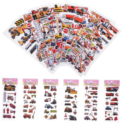 Kisangel 12 Stück Teiliges Aufkleber Set mit Bagger und Fahrzeugmotiven Bunte Papiersticker für Basteln Sichere Haftaufkleber für Papier Plastik und für Jungen und Mädchen Kisangel 12 Stück Teiliges Aufkleber Set mit Bagger und Fahrzeugmotiven Bunte Papiersticker für Basteln Sichere Haftaufkleber für Papier Plastik und für Jungen und Mädchen von Kisangel