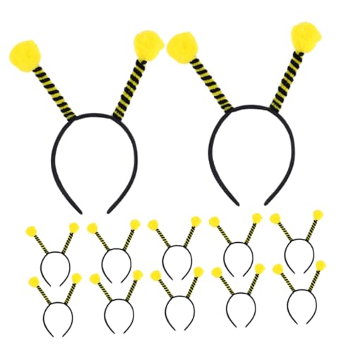 Kisangel 12 Stück Teiliges Bienen antenne Stirnband mit Pompons Leichtes Insekten Haarreif für Mädchen Damen für Halloween Party Cosplay und Outdoor aktivitäten von Kisangel