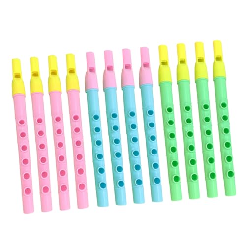 Kisangel 12 Stück Teiliges Blockflöten für Anfänger und Musikinstrument für Musikunterricht und Spielspaß Zufällige Farbe von Kisangel