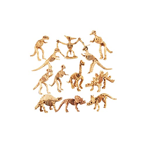 Kisangel 12 Stück Teiliges Dinosaurier Skelett Modell aus Robustem Material Edukatives Archäologie ausgrabungsspielzeug Kreative Mini Dinosaurier Figuren als Originelle Tischdekoration für von Kisangel