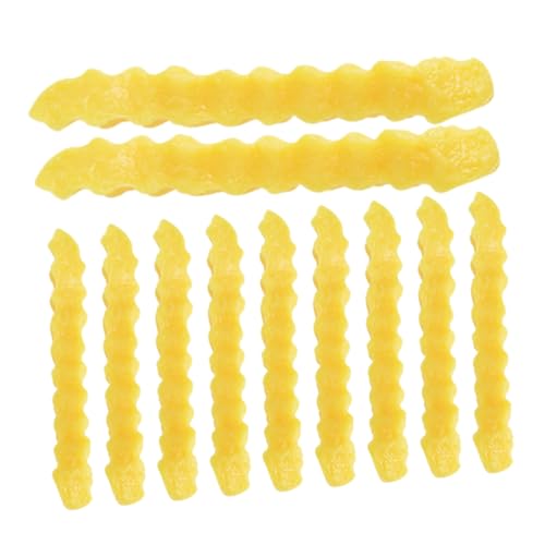Kisangel 12 Stück Teiliges Französische Pommes Frites Modellset aus Langlebigem Realistische Lebensmittelattrappe für Küchen Restaurant und Partydekoration Lebensechte Deko Pommes für von Kisangel