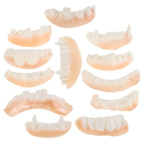 Kisangel 12 Stück Teiliges Halloween Zahngebiss für Cosplay Gruselige Vampirzähne für Halloween Partys Kostümzubehör für Schaurige Anlässe Kisangel 12 Stück Teiliges Halloween Zahngebiss für Cosplay Gruselige Vampirzähne für Halloween Partys Kostümzubehör für Schaurige Anlässe von Kisangel