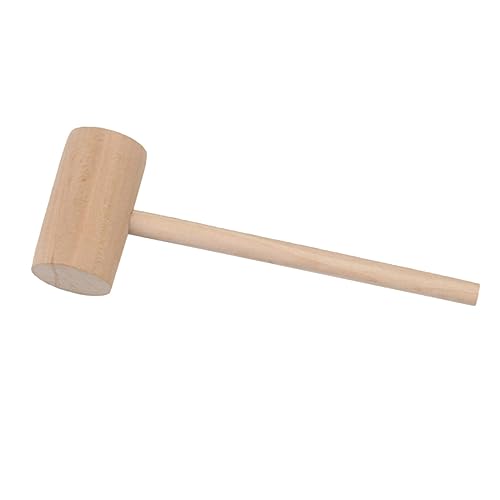 Kisangel 12 Stück Teiliges Holz Mini Hammer mit Langem Griff Pädagogisches Kinderspielzeug Hand Koordination Rundes Design Langlebig und Sicher für Dekoration von Kisangel