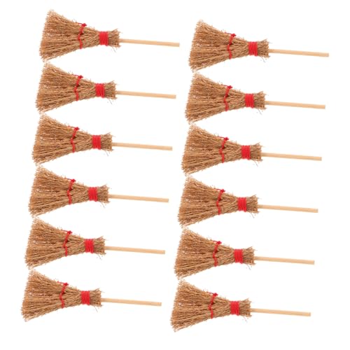 Kisangel 12 Stück Teiliges Mini Hexenbesen aus Robustem Material Realistische Mini Strohbesen für Puppenhaus Vielseitige Halloween Dekoration Innen und Außen Beige Lang Kisangel 12 Stück Teiliges Mini Hexenbesen aus Robustem Material Realistische Mini Strohbesen für Puppenhaus Vielseitige Halloween Dekoration Innen und Außen Beige Lang von Kisangel