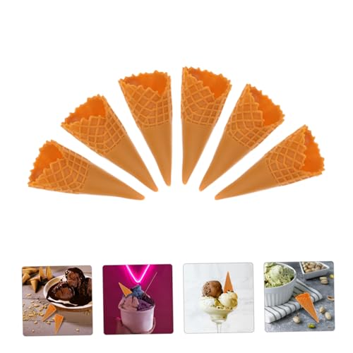 Kisangel 12 Stück Teiliges Miniatur Eiscreme Tüten Dekoration aus Langlebigem PVC Realistische Simulation für DIY Basteln Fotorequisiten Küchendeko Kinderspielzeug Vielseitig Verwendbar von Kisangel