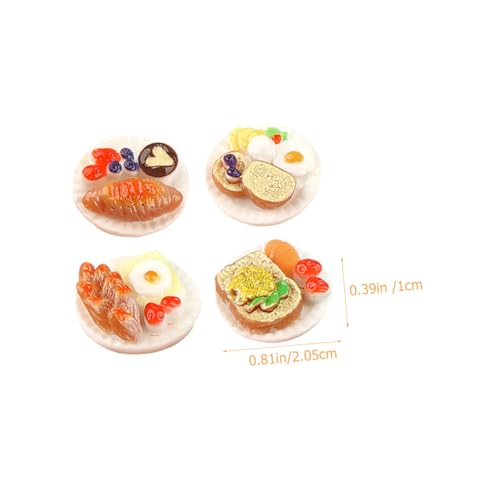 Kisangel 12 Stück Teiliges Miniatur Snack Realistische Mini Haus Dessert Modelle für Puppenhaus Küche Detailreiche Dekoration und Rollenspiel Zubehör von Kisangel