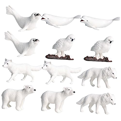 Kisangel 12 Stück Tiermodell-Ornamente Tierspielzeug kleine Spielsachen Tiere Weihnachts deko weihnachtsdeko Kleintiermodell kleine Tierfiguren Miniatur-Bären-Dekoration Plastik Weiß Kisangel 12 Stück Tiermodell-Ornamente Tierspielzeug kleine Spielsachen Tiere Weihnachts deko weihnachtsdeko Kleintiermodell kleine Tierfiguren Miniatur-Bären-Dekoration Plastik Weiß von Kisangel
