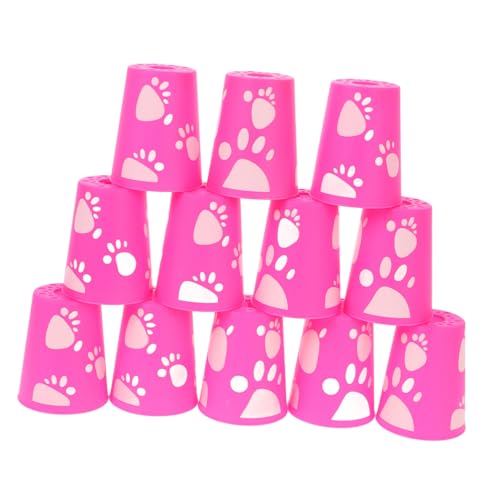 Kisangel 12 Stücke Becher Stapel Spiel Stapeln Spiele Rosy Kunststoff von Kisangel