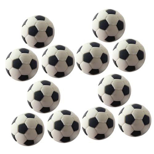 Kisangel 12 Stücke Puppe Fußbälle Fußball Ball Ornamente Puppe Mini Fußball Miniatur Fußball Dekore Gummi von Kisangel