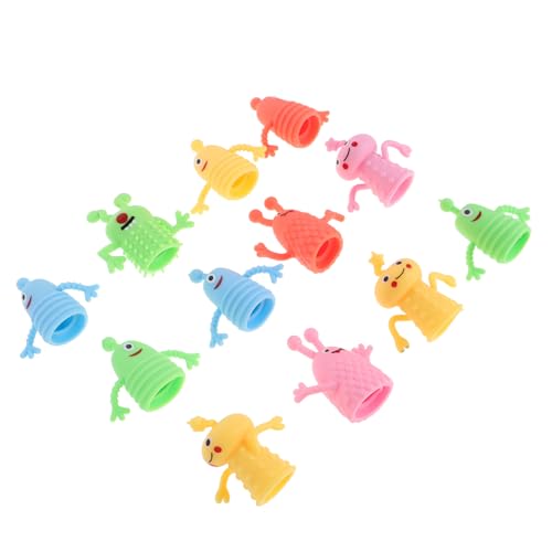 Kisangel 12 Teiliges Set Die Kleinen Leuchtenden Fingerpuppenpuppen Kinderpuppenspielzeug Finger Neuheit Handpuppe Fingerspielzeug von Kisangel