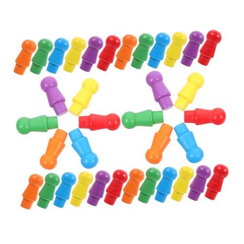 Kisangel 120 Stück Bunte Holzspielsteine Holzfiguren für Mensch Ärgere Dich Chinesisches Damespiel Farben für Brettspiele und Strategische Spiele von Kisangel