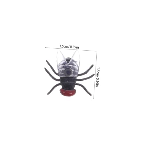 Kisangel 120 Stück Teiliges Fake Fly Kunststofffliegen Realistische Mini Insekten Streichspielzeug Wiederverwendbar Tragbar für Halloween Aprilscherz Partyspaß und Social Media Spaß von Kisangel