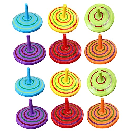 Kisangel 12Stücke Holz Gyroskop für Lernspielzeug für Kleinkinder Kindergarten Farbenfrohes Kreatives Geschicklichkeit und Spaß für Jungen Kisangel 12Stücke Holz Gyroskop für Lernspielzeug für Kleinkinder Kindergarten Farbenfrohes Kreatives Geschicklichkeit und Spaß für Jungen von Kisangel