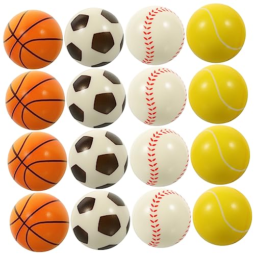 Kisangel 12Stücke Sportbälle Für Stressabbau Für Geburtstagsfeiern Leichtes PU Material Vielseitig Einsetzbar Für Spaß von Kisangel