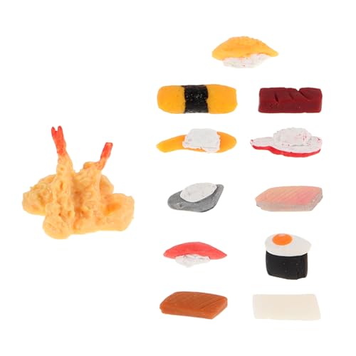 Kisangel 12Stücke Sushi Requisiten Teiliges für Puppenhaus Dekoration Realistische Japanische Lebensmittelmodelle für Kreative Szenen und Spielvergnügen Langlebig Kisangel 12Stücke Sushi Requisiten Teiliges für Puppenhaus Dekoration Realistische Japanische Lebensmittelmodelle für Kreative Szenen und Spielvergnügen Langlebig von Kisangel
