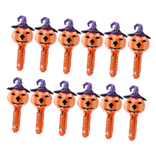 Kisangel 12Stücke Teiliges Halloween Kürbis Witch Aufblasbare Sticks Lustige Party Dekoration Für Halloween Feiern Zum Halten Oder Aufhängen DIY Für Verschiedene Szenen von Kisangel