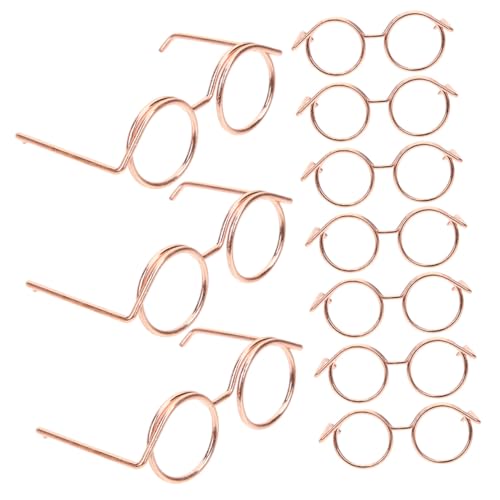 Kisangel 12Stücke Teiliges Puppenzubehör Mini Puppenbrillen Roségold und Praktische Spielzeugbrillen ohne Gläser für Kreative Kostüme und Fotorequisiten Kisangel 12Stücke Teiliges Puppenzubehör Mini Puppenbrillen Roségold und Praktische Spielzeugbrillen ohne Gläser für Kreative Kostüme und Fotorequisiten von Kisangel
