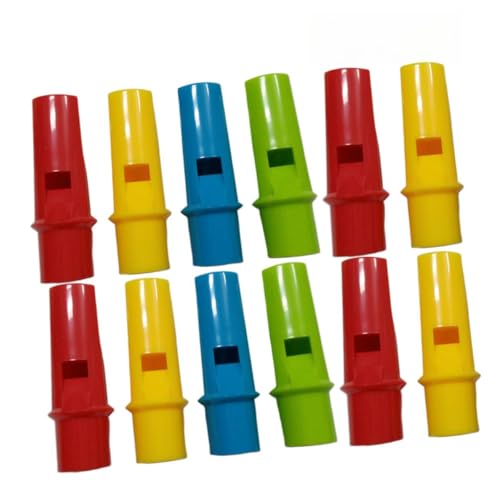 Kisangel 12 Stück Panflöten Für Jungen Und Mädchen Flötenspielzeug Abs-Material Bunte Musikinstrumente Lernspielzeug Zufällige Farbe von Kisangel