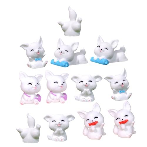 Kisangel 12stücke Mini-Fuchs-Figurine Aus Kunstharz Fuchs-Ornamente Für Bonsai-Dekoration Garten-Miniatur-Fuchs-Modelle Kompaktes Tierhandwerk Für Micro-Landschaft Für Schreibtisch Und Outd von Kisangel