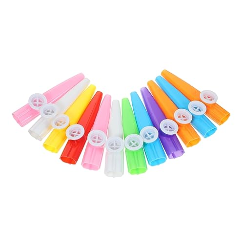 Kisangel 12stücke Teiliges Junge Mädchen Kazoo Bunte Musikinstrumente Für Kreative Spielmomente Leicht Und Tragbar Für Junge Mädchen Und Musikliebhaber Lustiges Spielzeug Musikalität von Kisangel