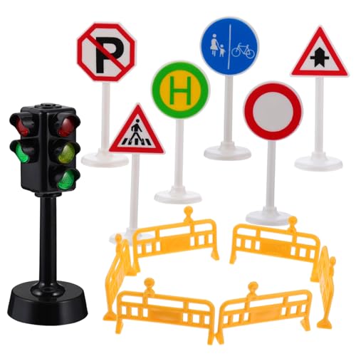 Kisangel 13 Stück Teiliges Set Verkehrssignale mit Licht und Verkehrsleuchten und Straßenschilder für Simulation und Lernspielzeug Kisangel 13 Stück Teiliges Set Verkehrssignale mit Licht und Verkehrsleuchten und Straßenschilder für Simulation und Lernspielzeug von Kisangel
