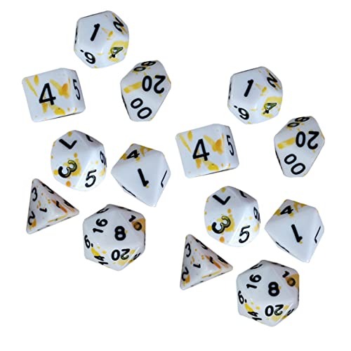 Kisangel 14 Stück Würfel Gesetzt Unregelmäßige Würfel Brettspiele Würfel Zahlenwürfel Tragbare Würfel Spielrequisiten Unterhaltungszubehör Brettspiel -Requisiten Acryl von Kisangel