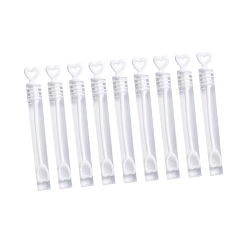 Kisangel 144 Stück Teiliges Herzform Bubble Sticks Weiß Langlebige Seifenblasenstäbe für Hochzeit Party Dekoration Spielspaß Ergonomisch Geformt für Einfache Blasenbildung von Kisangel